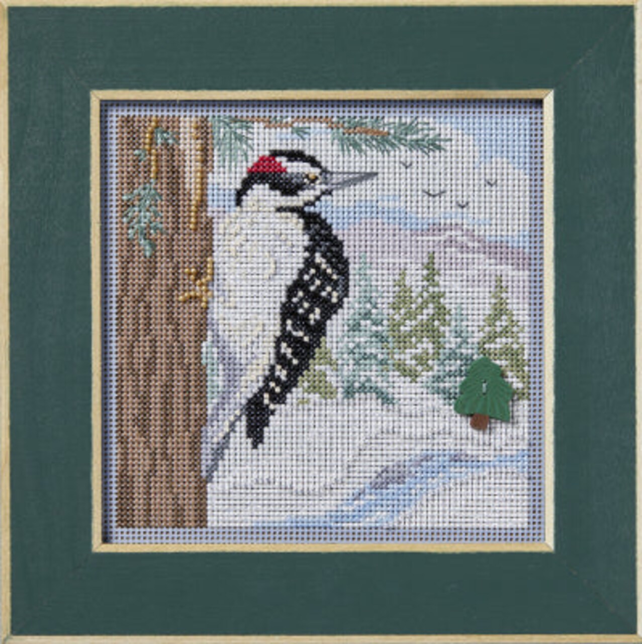 DIY Mill Hill Winter Woodpecker Christmas Counted Cross Stitch Kit